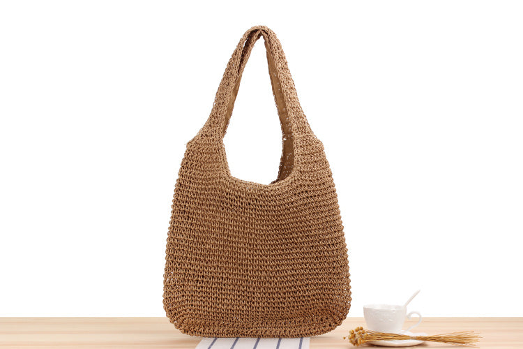 Leisure One Shoulder Straw Woven Bag - JM Shop Line