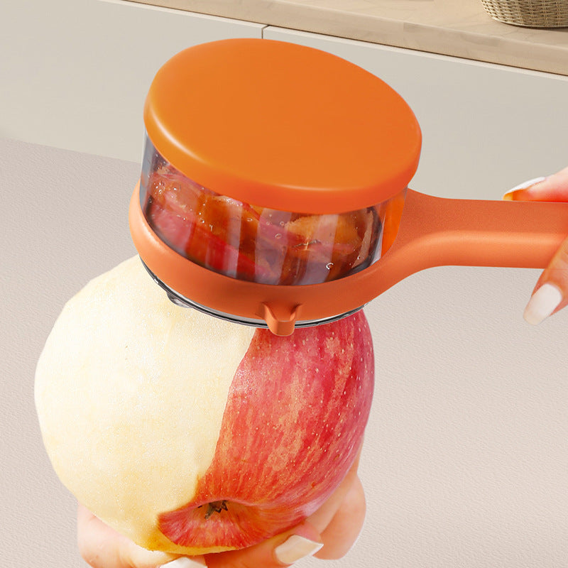 Kitchen Multi-Functional Peeler With Bucket Storage Scratcher Fruit Peeling Knife - JM Shop Line