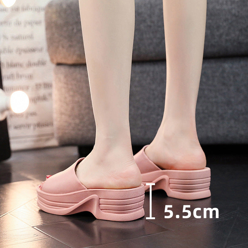 Platform Slippers Female Summer Waterproof Non-slip Rain Boots - JM Shop Line