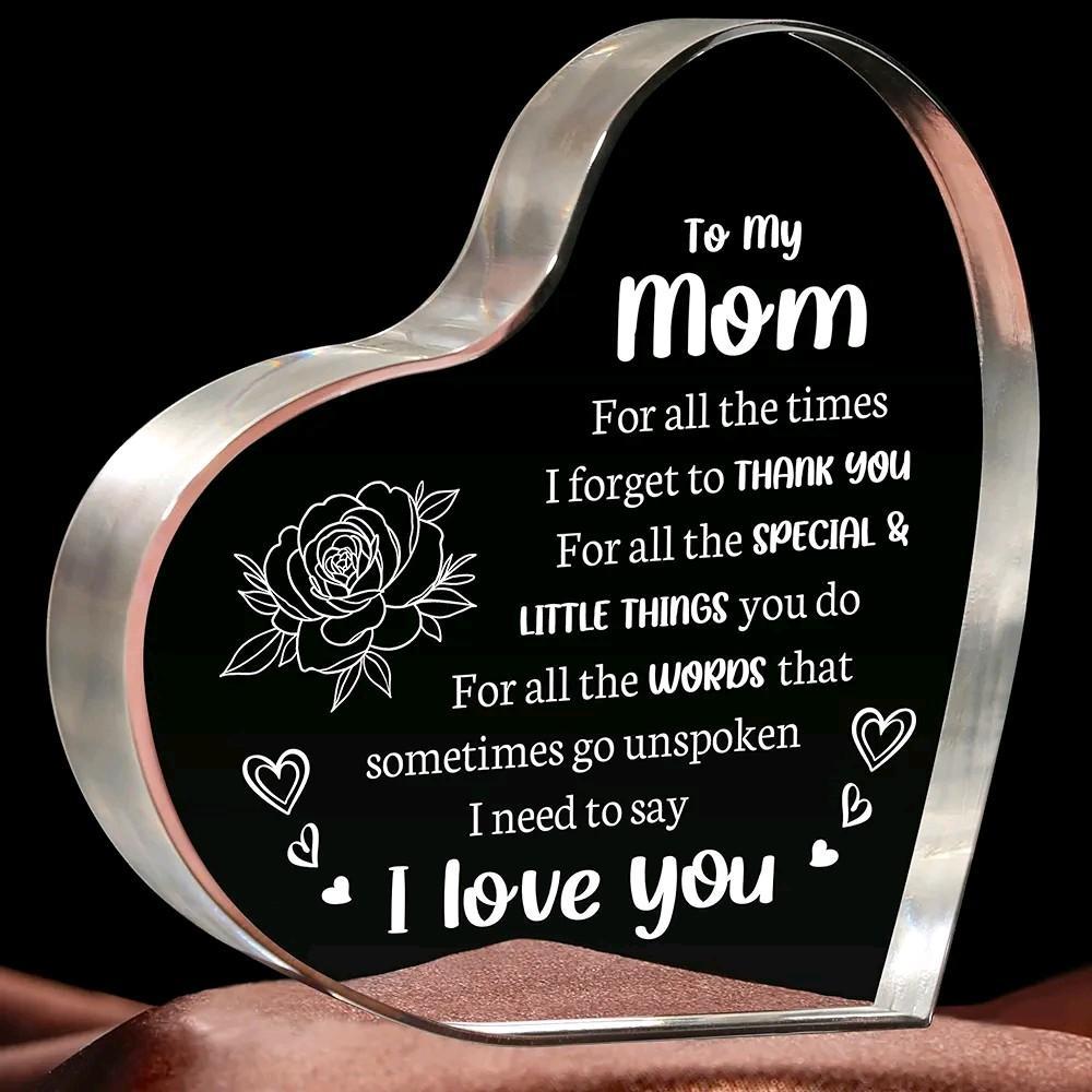 Mother's Day Gift Love Transparent Acrylic Tabletop Decoration Ornaments - JM Shop Line
