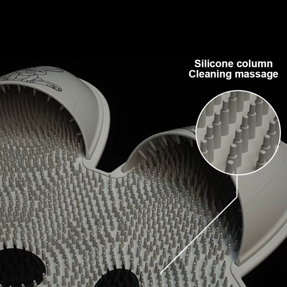 Silicone Rabbit Foot Rub Artifact Bathroom Anti-Slip with Suction Cup Back Scrub Massage Bath Scrub Dead Skin Shower Bath Tool