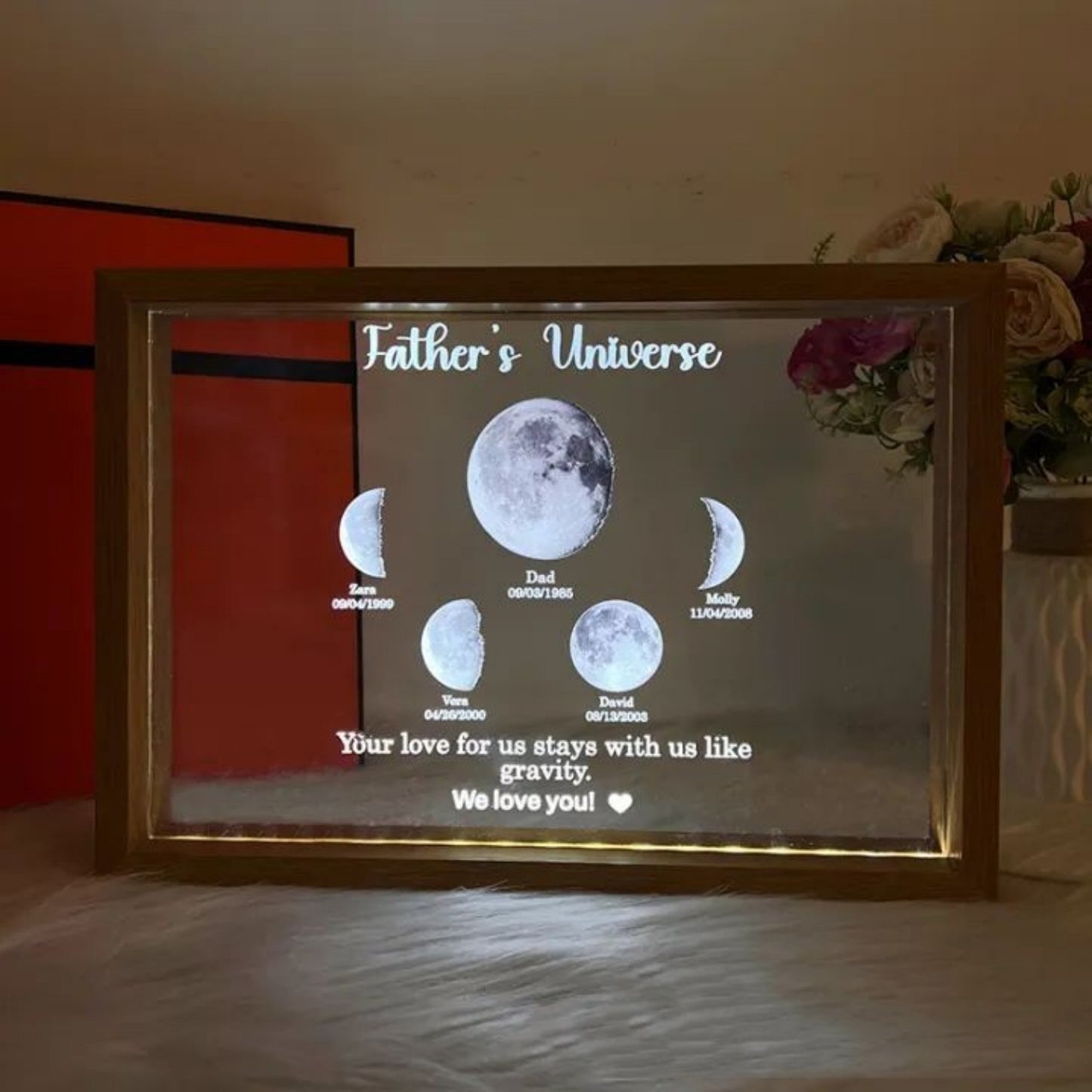 Moon Phase Transparent Luminous Ornament - JM Shop Line