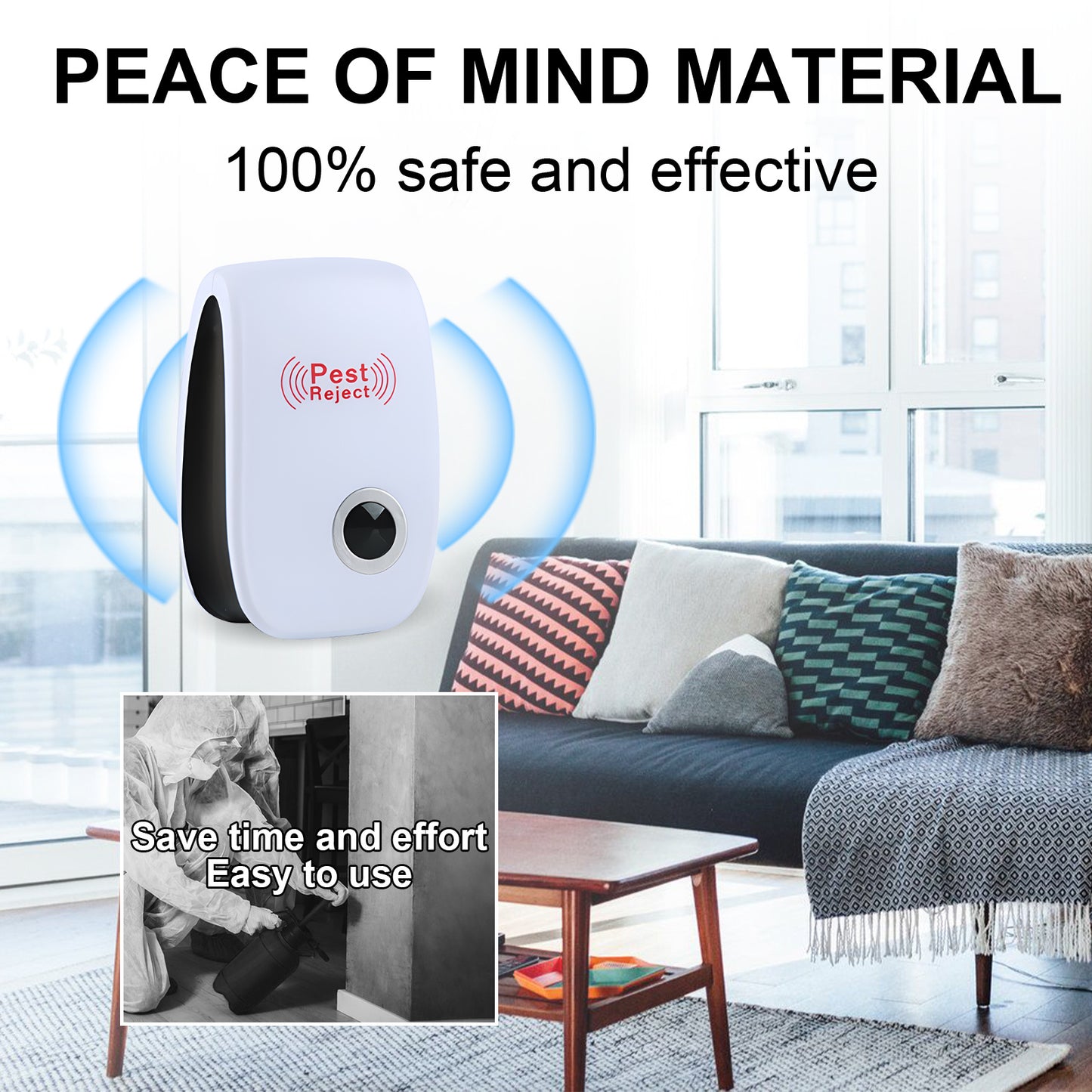Jue-Fish Ultrasonic Pest Repeller, Mosquito Repellent Household Mosquito Repellent Cockroach Repellent Mouse Repellent Plug-In Intelligent Night Light - JM Shop Line
