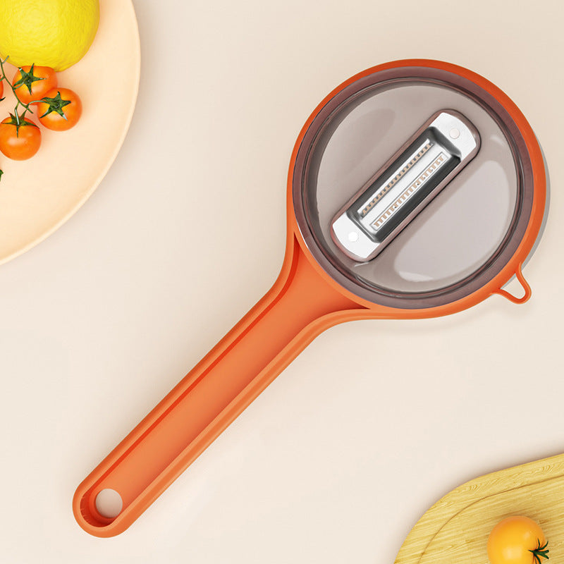 Kitchen Multi-Functional Peeler With Bucket Storage Scratcher Fruit Peeling Knife - JM Shop Line