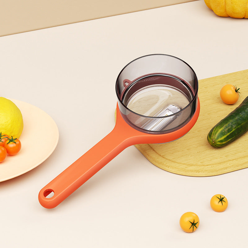 Kitchen Multi-Functional Peeler With Bucket Storage Scratcher Fruit Peeling Knife - JM Shop Line