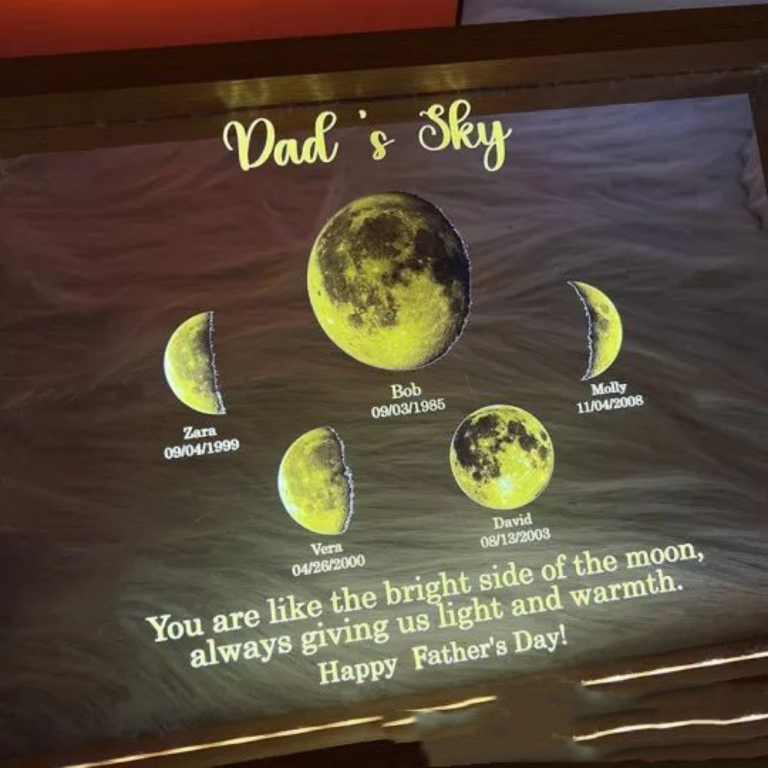 Moon Phase Transparent Luminous Ornament - JM Shop Line