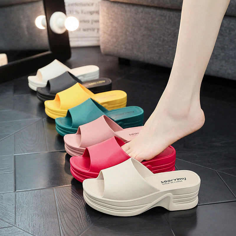 Platform Slippers Female Summer Waterproof Non-slip Rain Boots - JM Shop Line