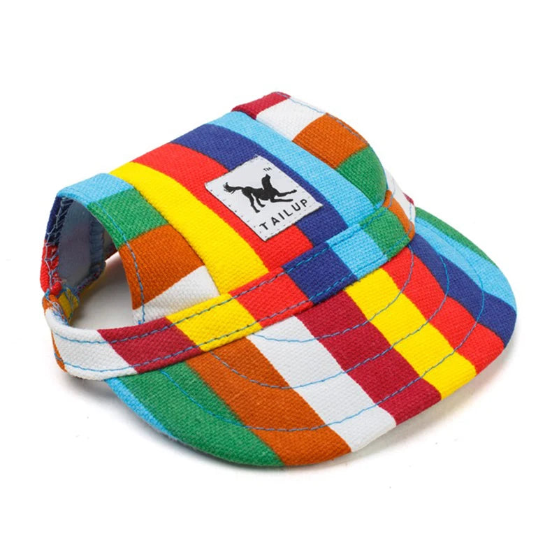 Cute Dog Baseball Hat Canvas Cap Adjustable With Ear Holes For Small Pet Dog Cats Outdoor Accessories Outdoor Pet Products 7D35 - JM Shop Line