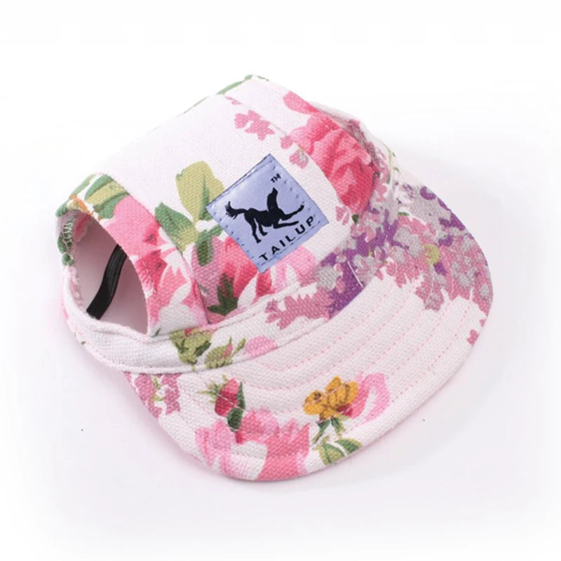 Cute Dog Baseball Hat Canvas Cap Adjustable With Ear Holes For Small Pet Dog Cats Outdoor Accessories Outdoor Pet Products 7D35 - JM Shop Line