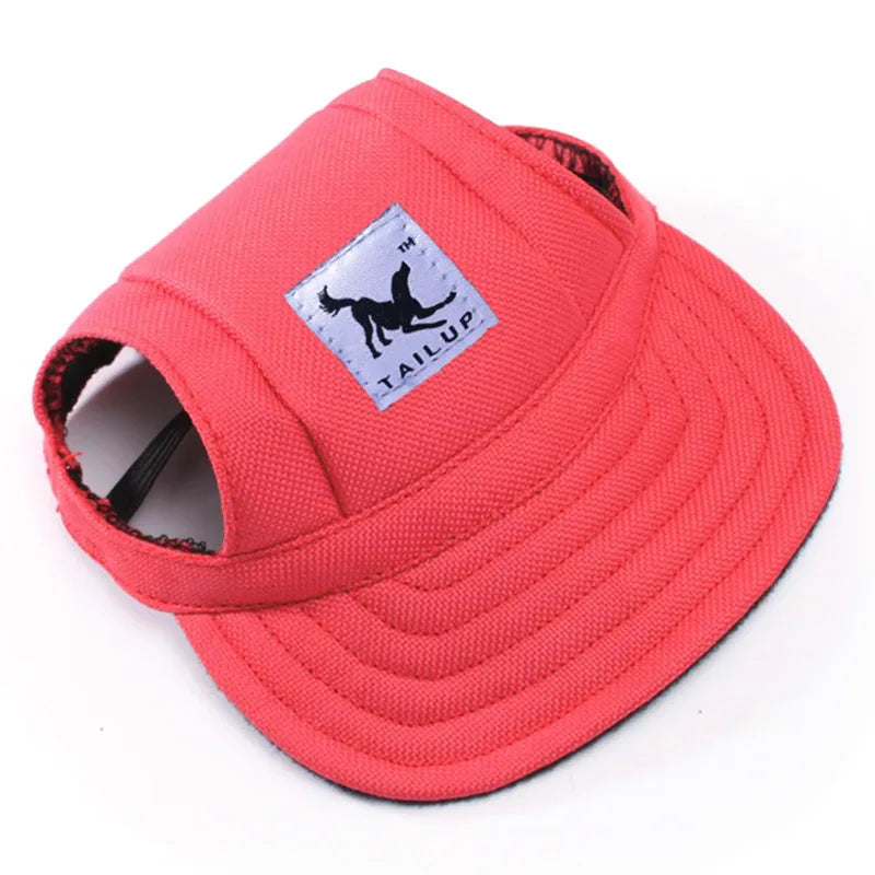 Cute Dog Baseball Hat Canvas Cap Adjustable With Ear Holes For Small Pet Dog Cats Outdoor Accessories Outdoor Pet Products 7D35 - JM Shop Line