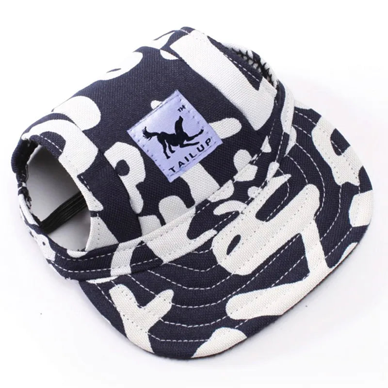 Cute Dog Baseball Hat Canvas Cap Adjustable With Ear Holes For Small Pet Dog Cats Outdoor Accessories Outdoor Pet Products 7D35 - JM Shop Line