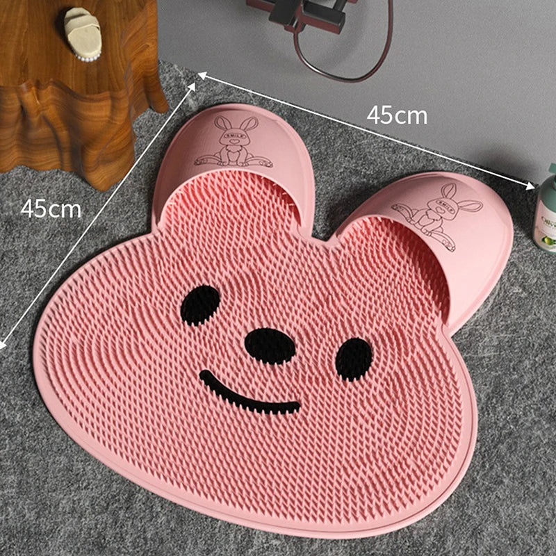 Silicone Rabbit Foot Rubbing Bathroom Anti-slip Mat Back Rubbing Massage Mat - JM Shop Line