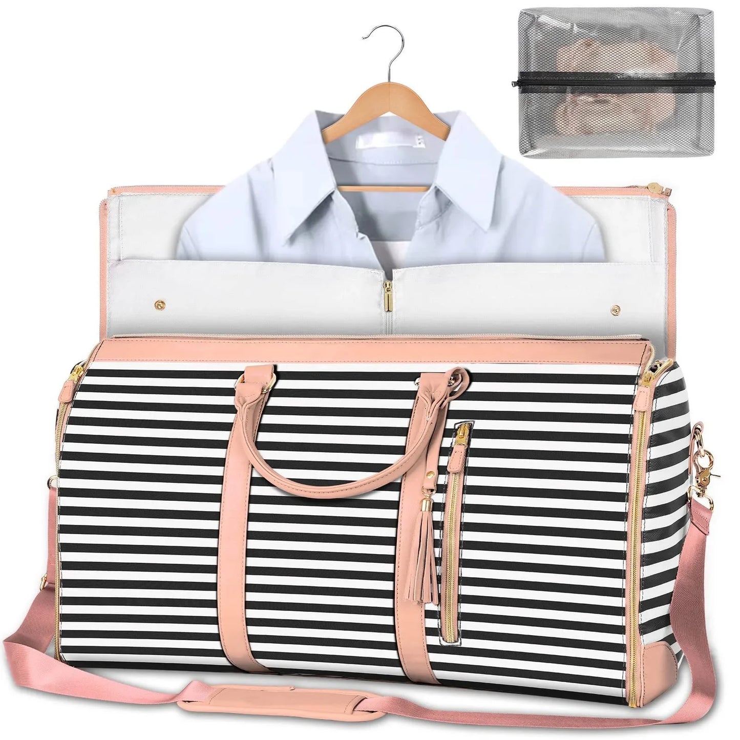 Versatile Women's Foldable Travel Bag Multi-functional Large Capacity Pu Handbag Luggage Bag For Business Trips - JM Shop Line