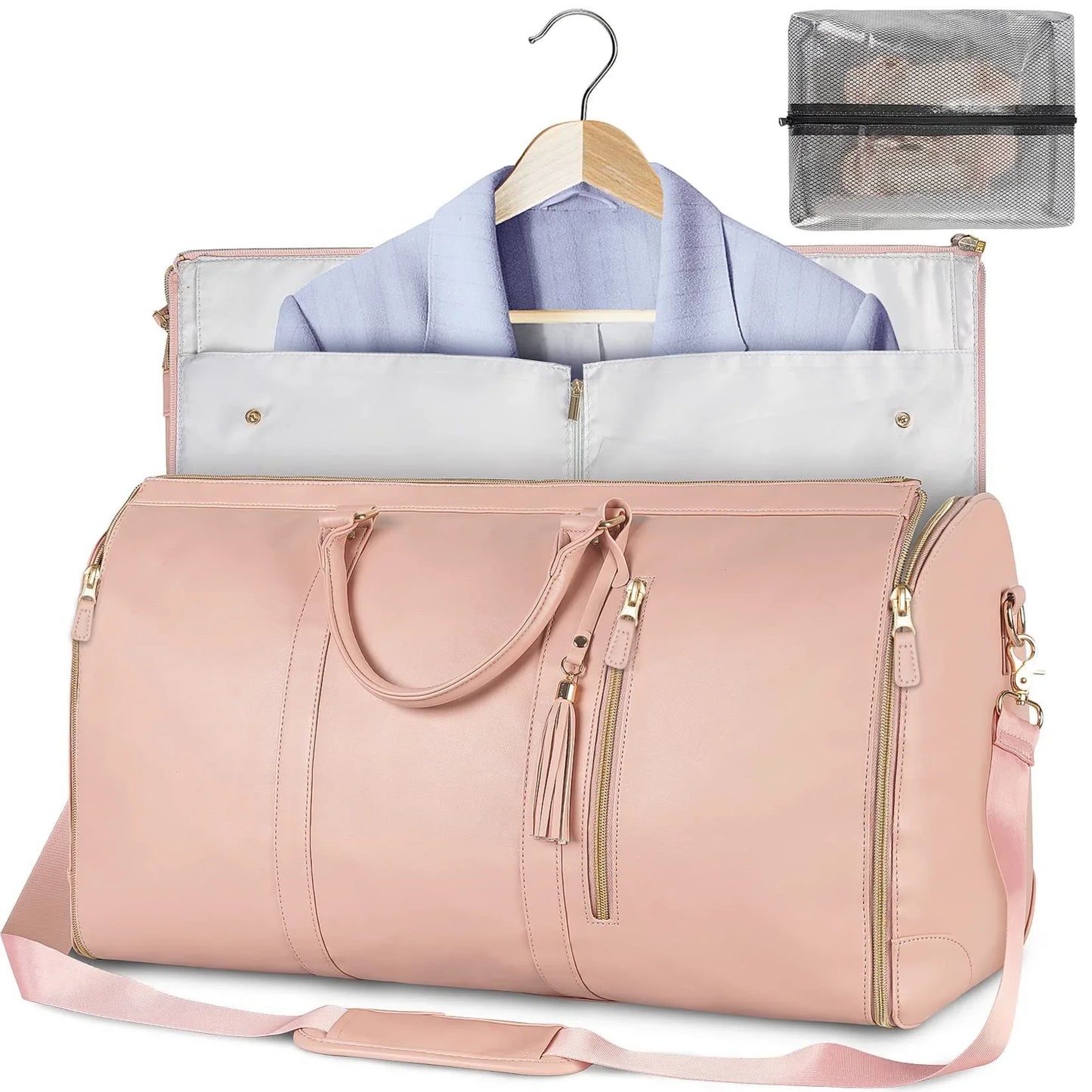 Versatile Women's Foldable Travel Bag Multi-functional Large Capacity Pu Handbag Luggage Bag For Business Trips - JM Shop Line