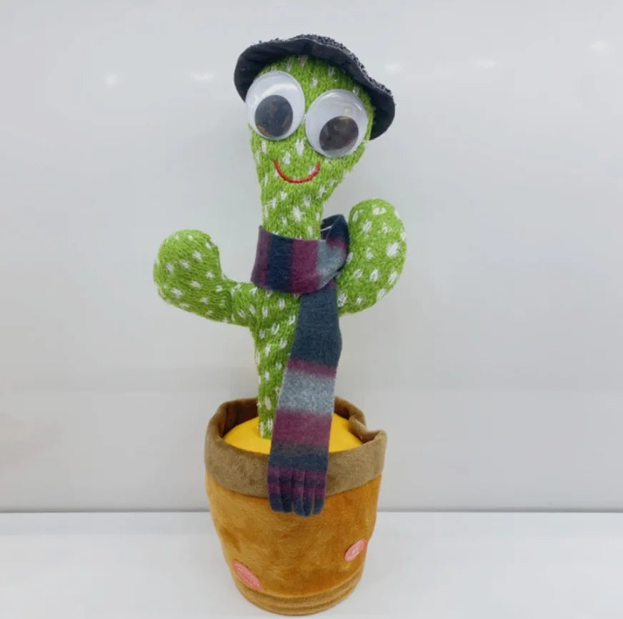 A Talking Cactus Toy That Can Be Charged Recorded and Repeated Suitable for Spanish English and Arabic Voice Changer for Kids - JM Shop Line