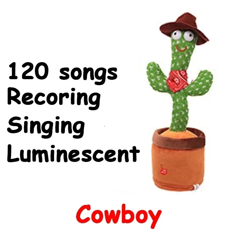 A Talking Cactus Toy That Can Be Charged Recorded and Repeated Suitable for Spanish English and Arabic Voice Changer for Kids - JM Shop Line