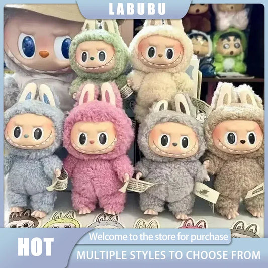 1 Labubu Anime Character Model Figure - 15-17cm Leather Collectible - Unisex, Movie/TV Themed, CE Certified