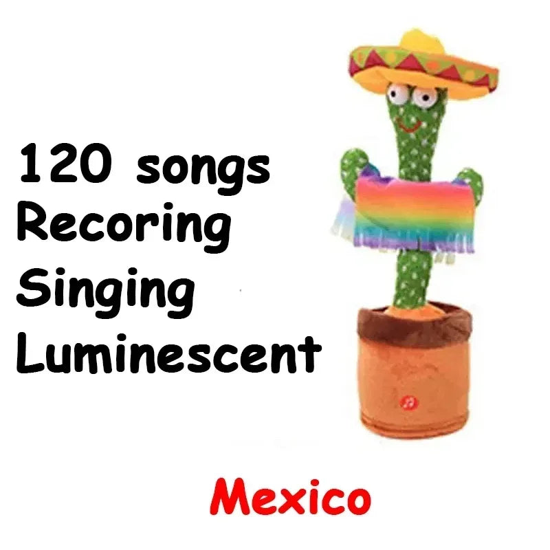 A Talking Cactus Toy That Can Be Charged Recorded and Repeated Suitable for Spanish English and Arabic Voice Changer for Kids - JM Shop Line