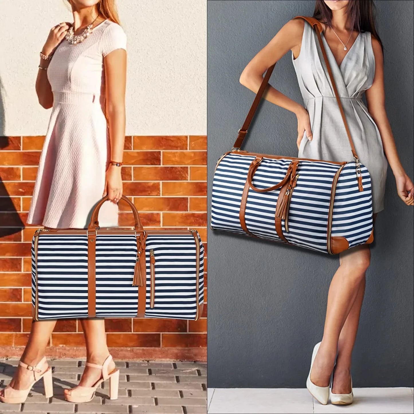 Versatile Women's Foldable Travel Bag Multi-functional Large Capacity Pu Handbag Luggage Bag For Business Trips - JM Shop Line