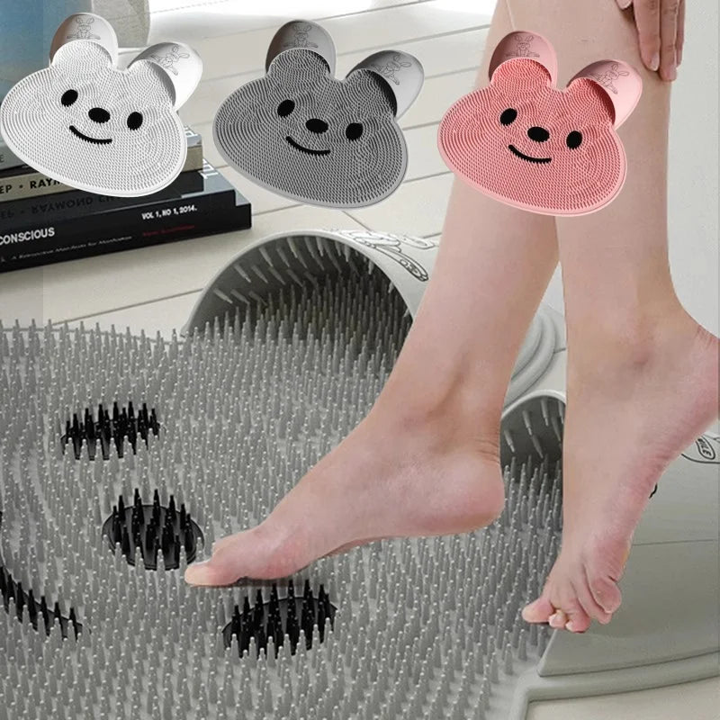Silicone Rabbit Foot Rubbing Bathroom Anti-slip Mat Back Rubbing Massage Mat - JM Shop Line