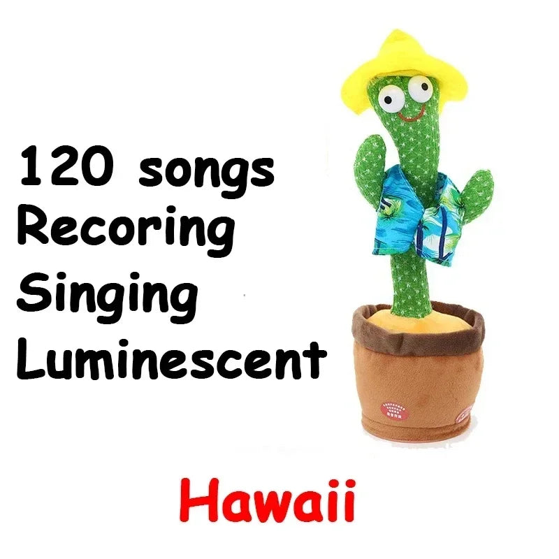 A Talking Cactus Toy That Can Be Charged Recorded and Repeated Suitable for Spanish English and Arabic Voice Changer for Kids - JM Shop Line