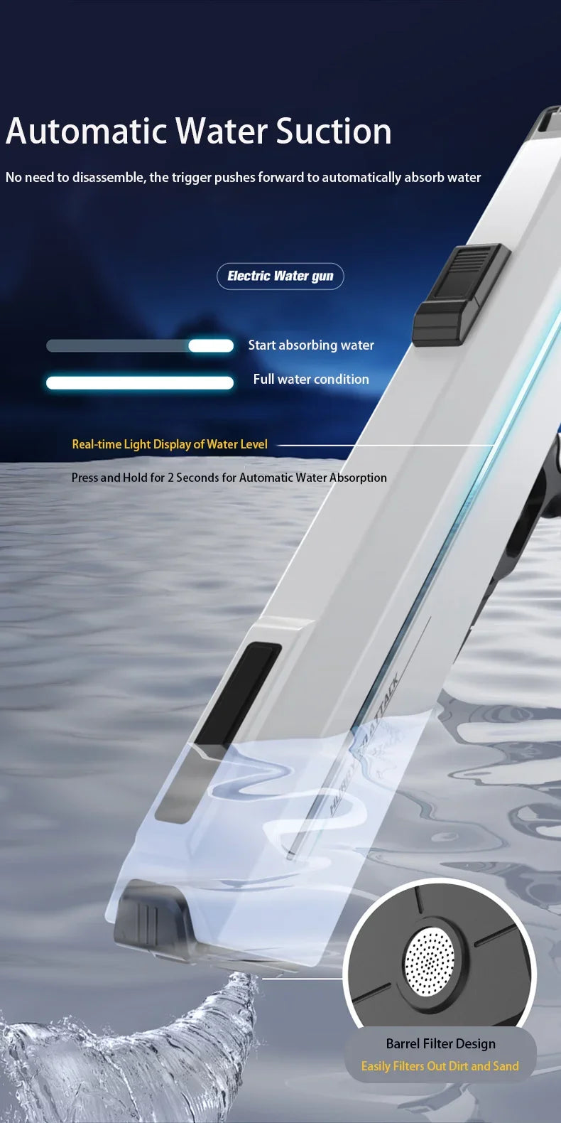 Shooting Electric Water Blaster Pistol - JM Shop Line