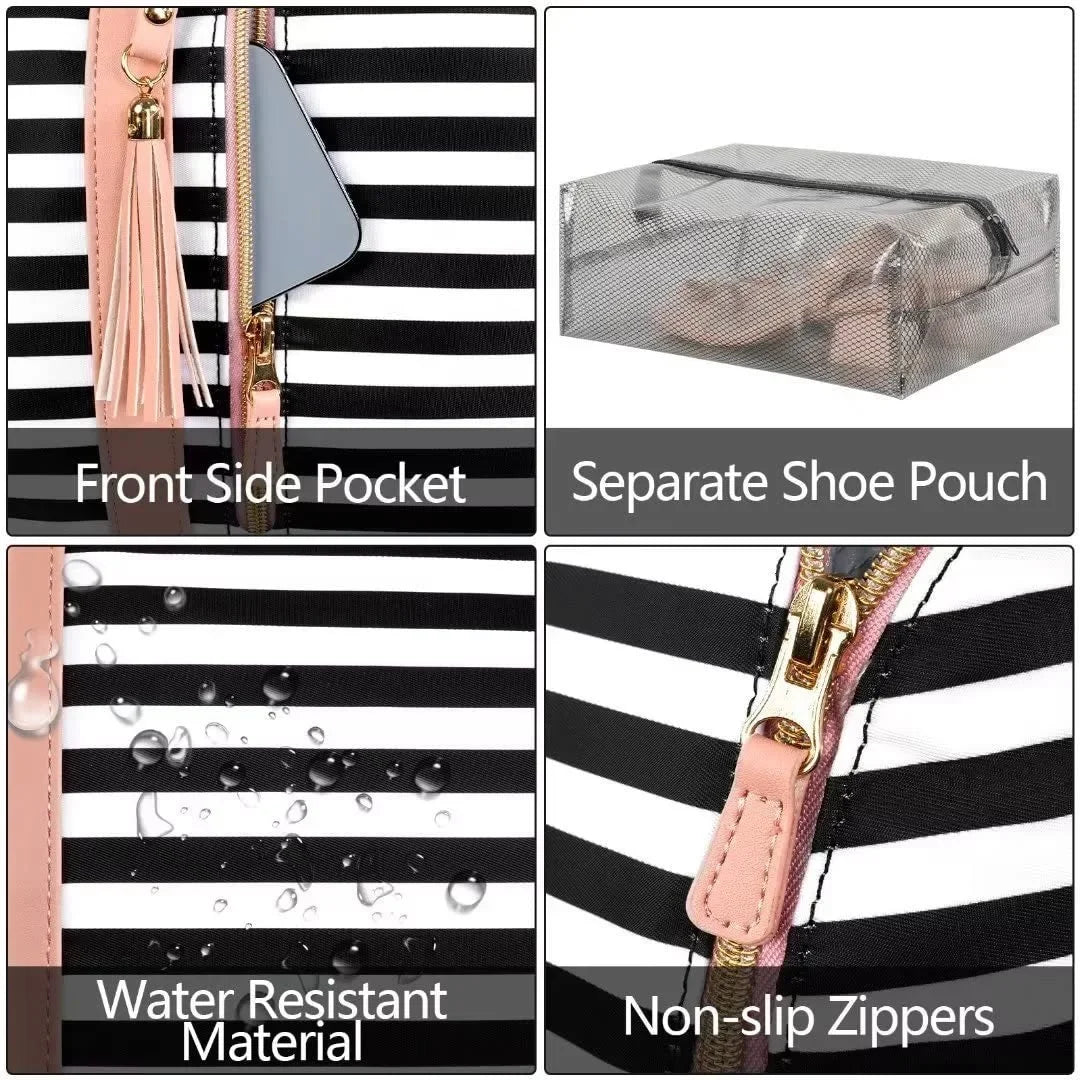 Versatile Women's Foldable Travel Bag Multi-functional Large Capacity Pu Handbag Luggage Bag For Business Trips - JM Shop Line
