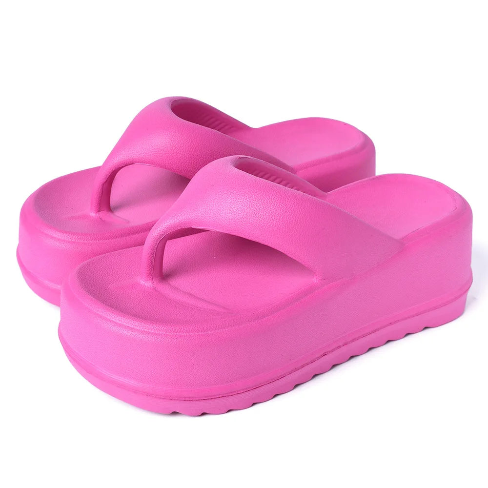 Eyriphy Thick Bottom Slippers Summer Women Sandals Platform Bathroom Slides Female Outdoor Beach Shoes Fashion Comfort Flip Flop - JM Shop Line