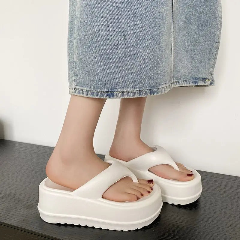 Eyriphy Thick Bottom Slippers Summer Women Sandals Platform Bathroom Slides Female Outdoor Beach Shoes Fashion Comfort Flip Flop - JM Shop Line
