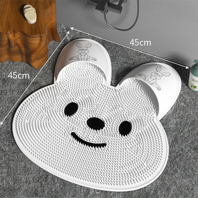 Silicone Rabbit Foot Rubbing Bathroom Anti-slip Mat Back Rubbing Massage Mat - JM Shop Line