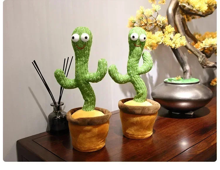 A Talking Cactus Toy That Can Be Charged Recorded and Repeated Suitable for Spanish English and Arabic Voice Changer for Kids - JM Shop Line
