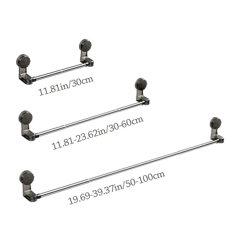 Wall-Mounted Suction Cup Rack – Adjustable Towel & Slipper Holder