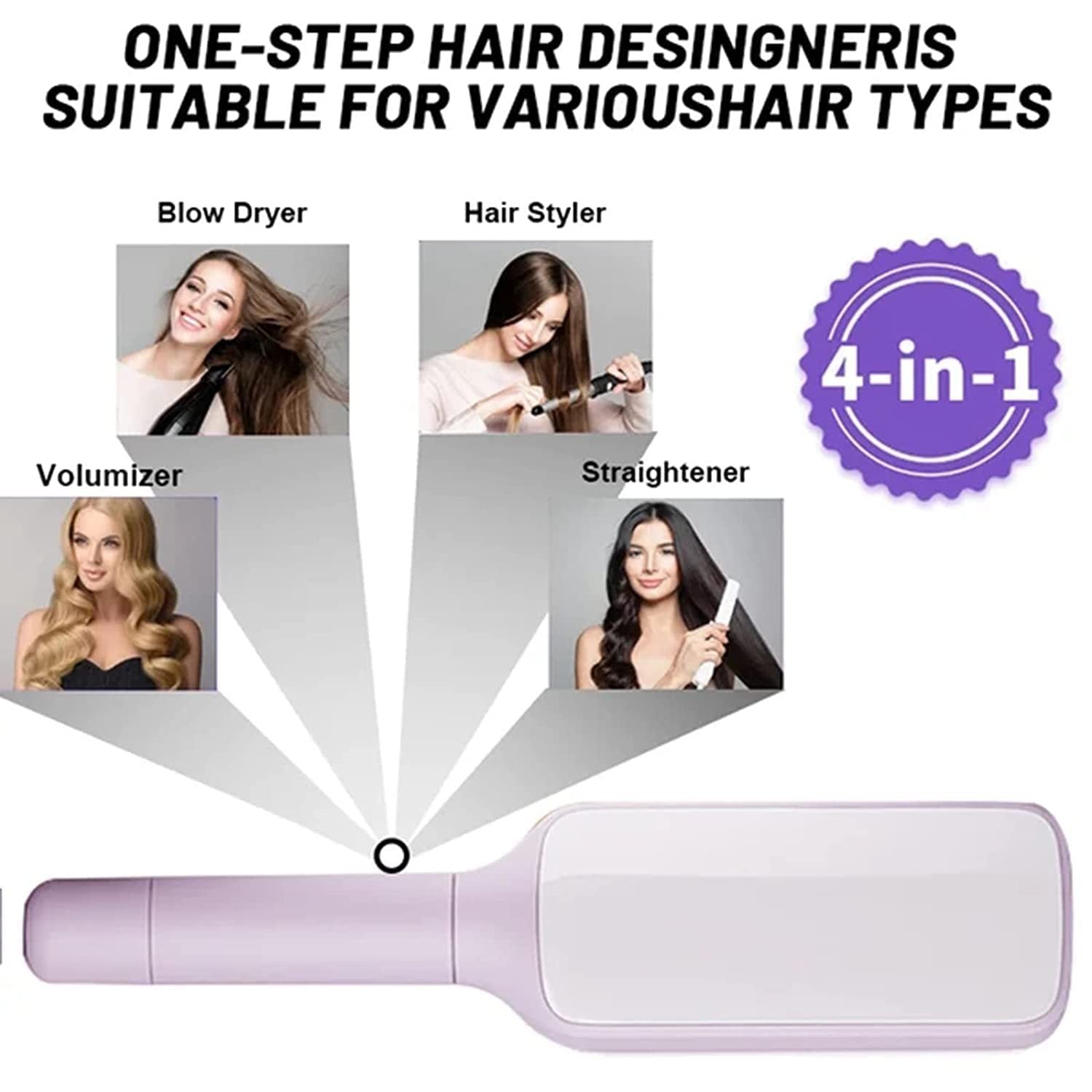 4 In 1 Self Cleaning Hair Brush - JM Shop Line
