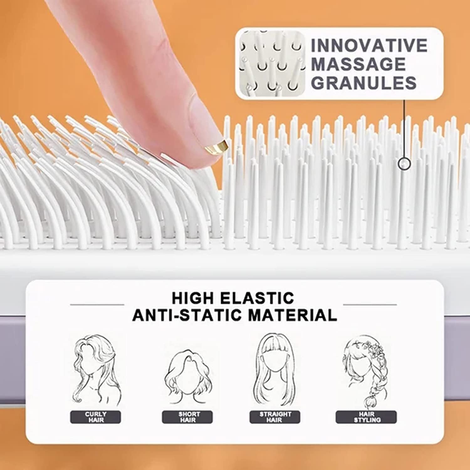 4 In 1 Self Cleaning Hair Brush - JM Shop Line