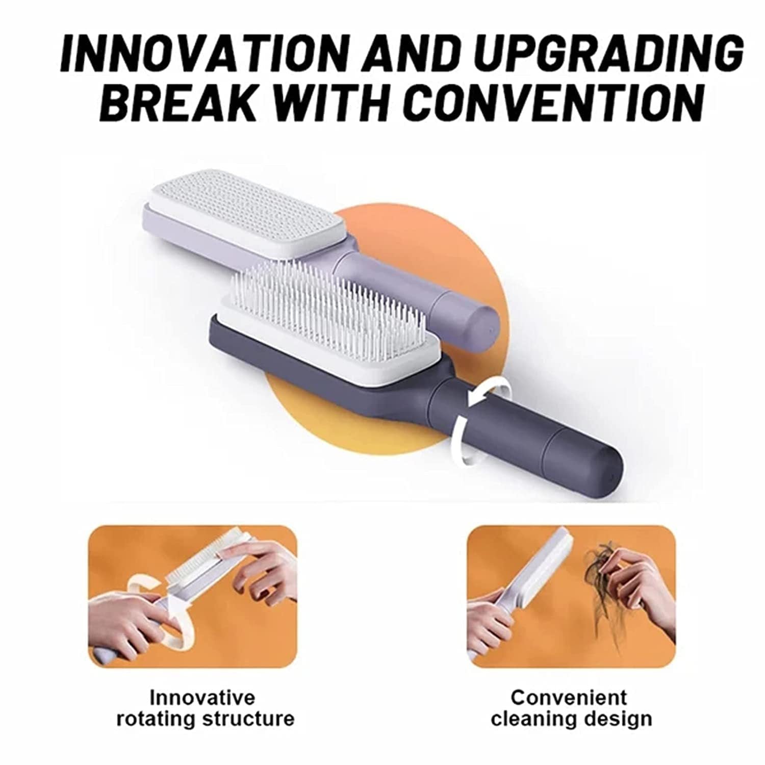 4 In 1 Self Cleaning Hair Brush - JM Shop Line