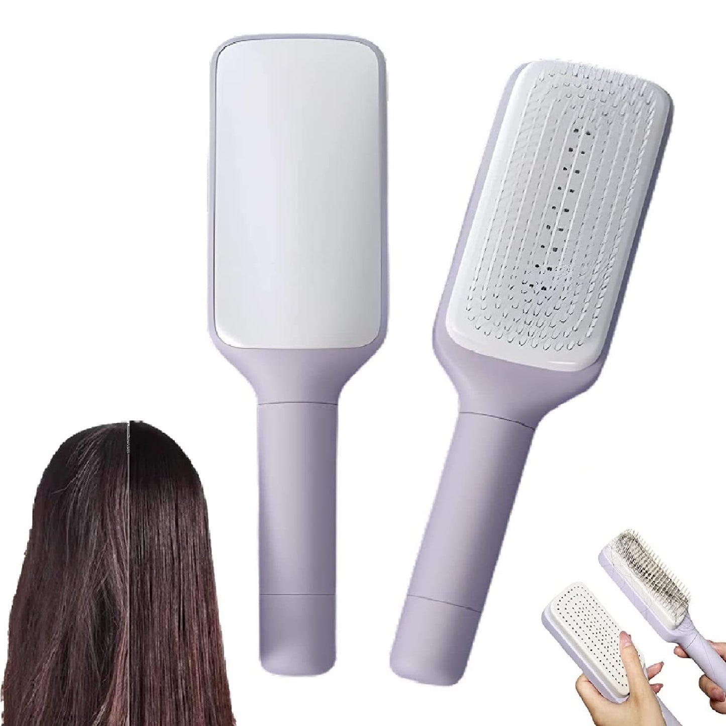 4 In 1 Self Cleaning Hair Brush - JM Shop Line