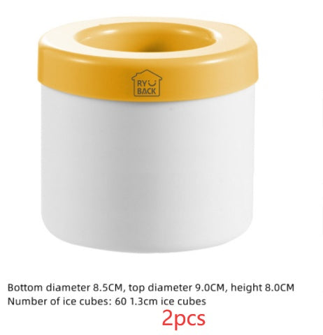 Portable 2 In 1 Ice Bucket Mold With Lid Space Saving Cube Maker Tools For Kitchen Party Barware - JM Shop Line