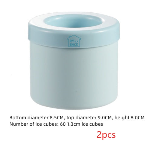 Portable 2 In 1 Ice Bucket Mold With Lid Space Saving Cube Maker Tools For Kitchen Party Barware - JM Shop Line