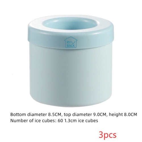 Portable 2 In 1 Ice Bucket Mold With Lid Space Saving Cube Maker Tools For Kitchen Party Barware - JM Shop Line