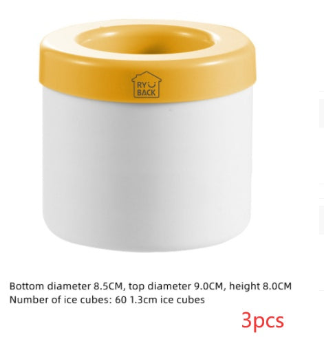 Portable 2 In 1 Ice Bucket Mold With Lid Space Saving Cube Maker Tools For Kitchen Party Barware - JM Shop Line