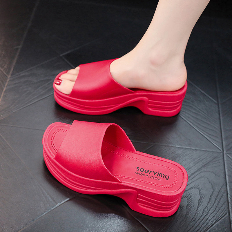 Platform Slippers Female Summer Waterproof Non-slip Rain Boots - JM Shop Line
