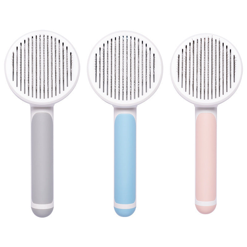 Pet Supplies Round Handle Comb Stainless Steel Needle Comb - JM Shop Line