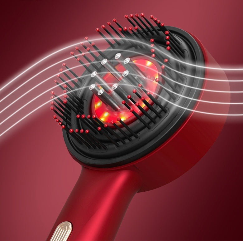 Electric Massage Comb Home Scalp Drain Comb Red Light Anti-slip Hair Care Multi-functional Massage Comb - JM Shop Line