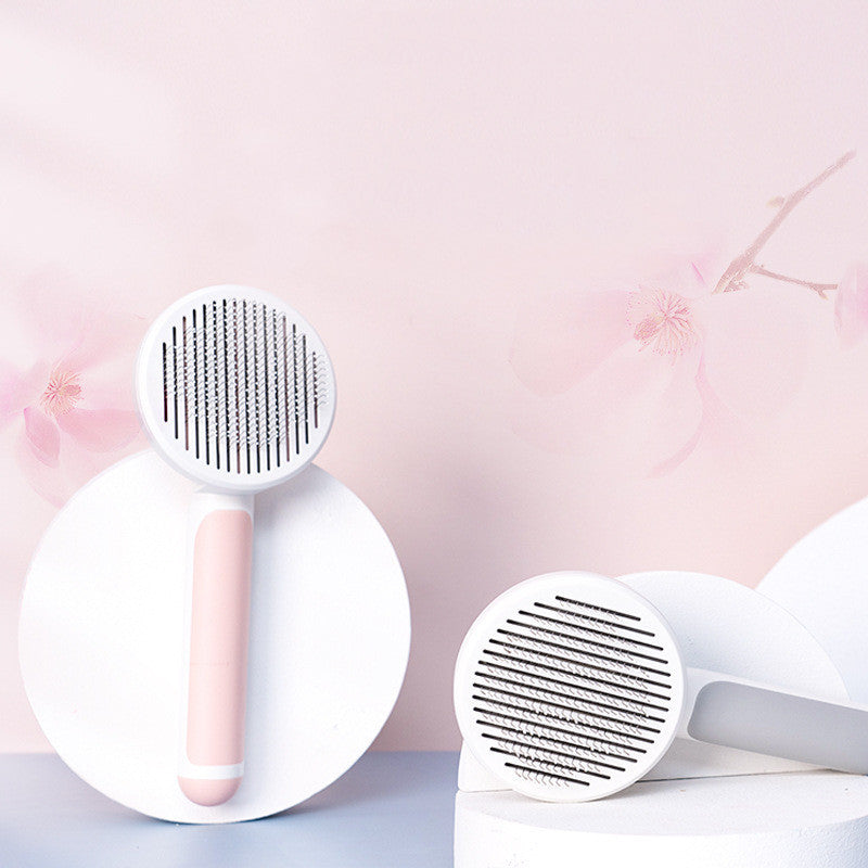 Pet Supplies Round Handle Comb Stainless Steel Needle Comb - JM Shop Line