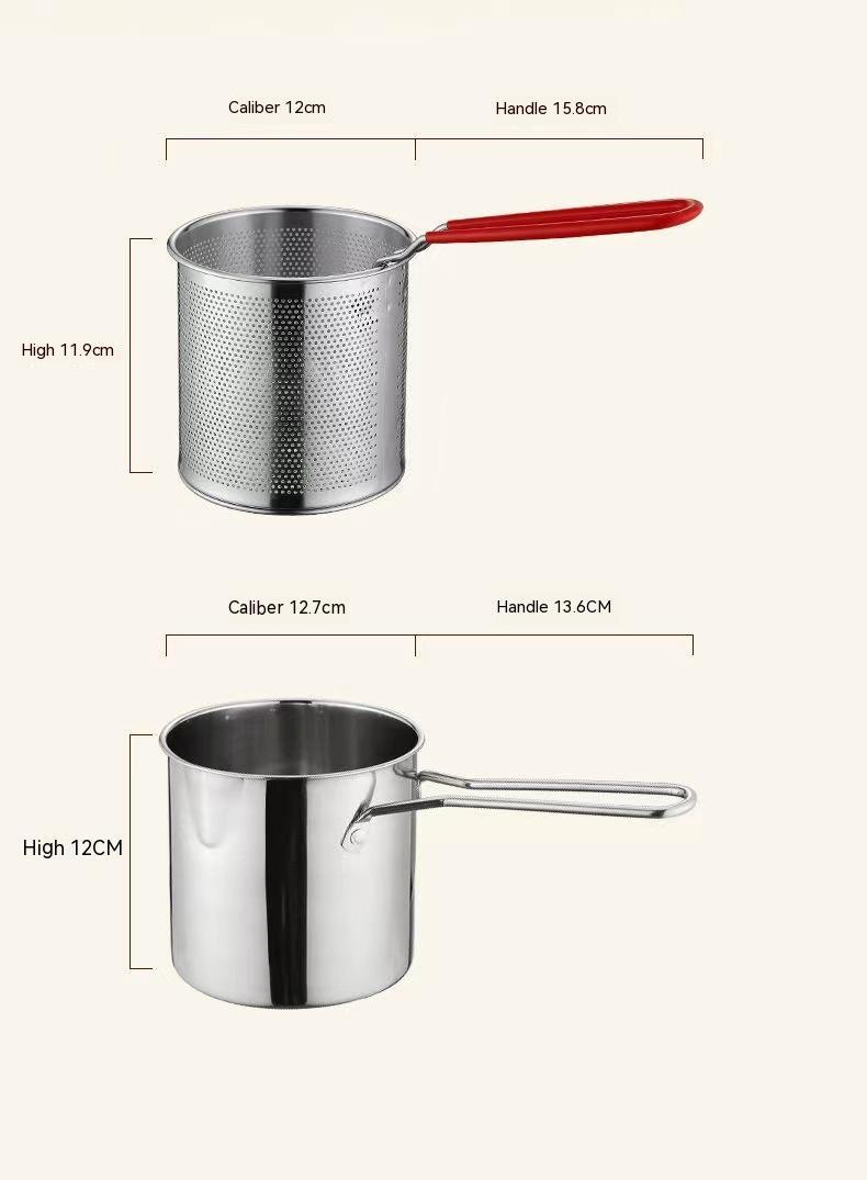 Deep Frying Pan Household 304 Stainless Steel Gas - JM Shop Line
