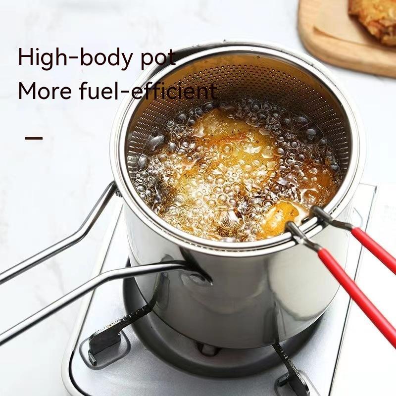 Deep Frying Pan Household 304 Stainless Steel Gas - JM Shop Line