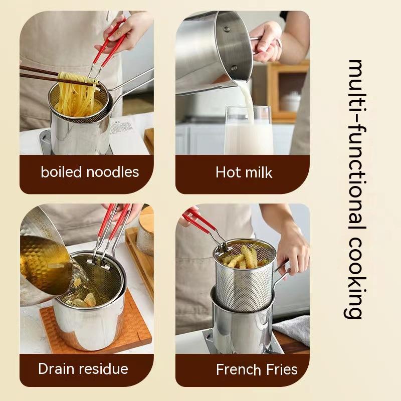 Deep Frying Pan Household 304 Stainless Steel Gas - JM Shop Line