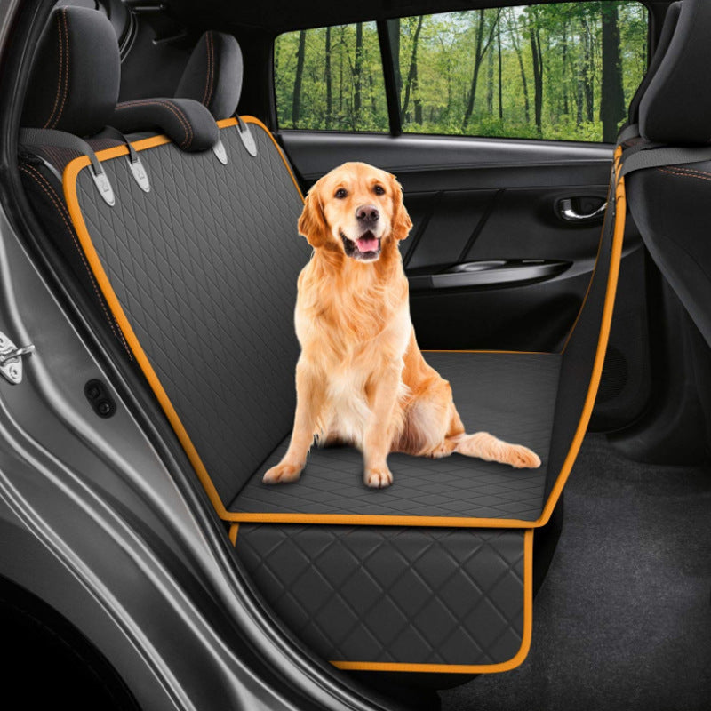 Dog Car Seat Cover View Mesh Pet Carrier Hammock Safety Protector Car Rear Back Seat Mat With Zipper And Pocket For Travel - JM Shop Line