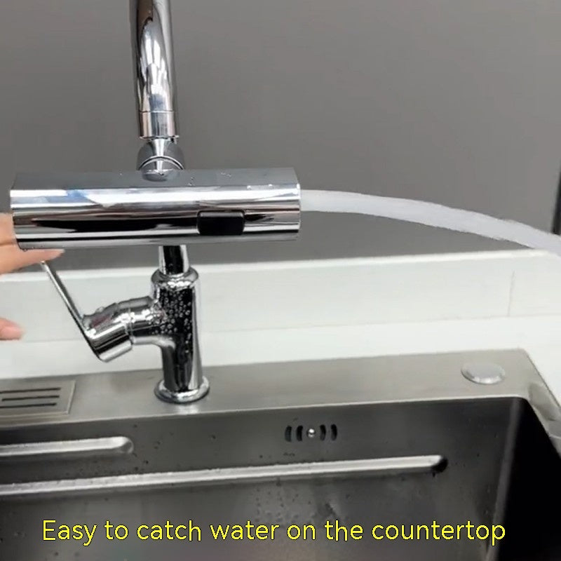 Kitchen Faucet Waterfall Outlet Splash Proof Universal Rotating Bubbler Multifunctional Water Nozzle Extension Kitchen Gadgets - JM Shop Line
