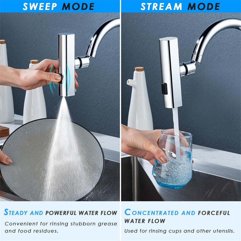 Kitchen Faucet Waterfall Outlet Splash Proof Universal Rotating Bubbler Multifunctional Water Nozzle Extension Kitchen Gadgets - JM Shop Line